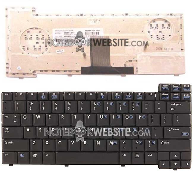 KB253 US HP Compaq NX8240 NX8200 NX8230 K051926I1 359089-001 Keyboard WO Point - Click Image to Close
